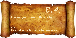 Baumgartner Amanda névjegykártya